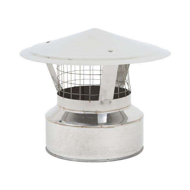 T600 6" Rain Cap / Anti Bird Guard Mesh Cowl - Thermotec