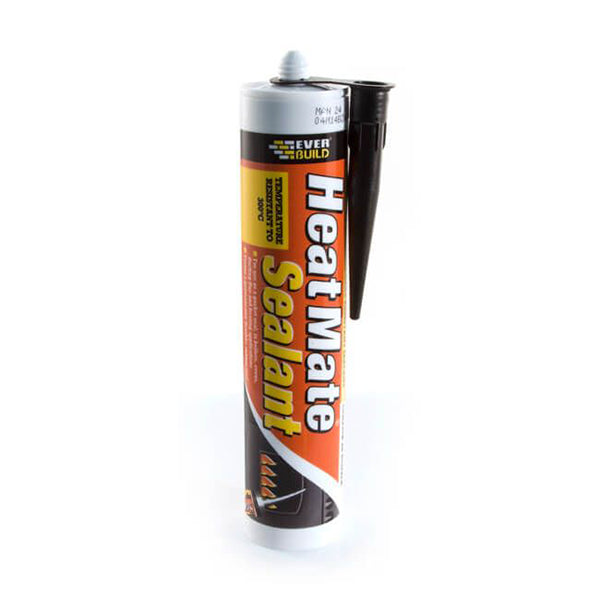 Heatmate 300˚C Silicone Sealant 300ml - Black - Thermotec Flue Systems